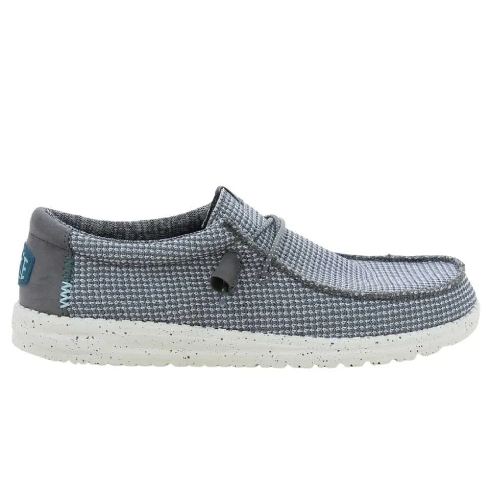 Scarpe da Uomo in Mesh Sportivo Grigio Chiaro