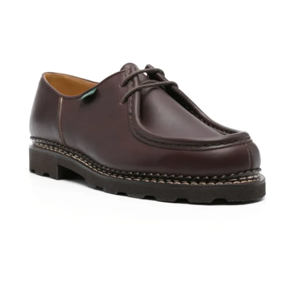 Scarpe Derby in pelle marrone