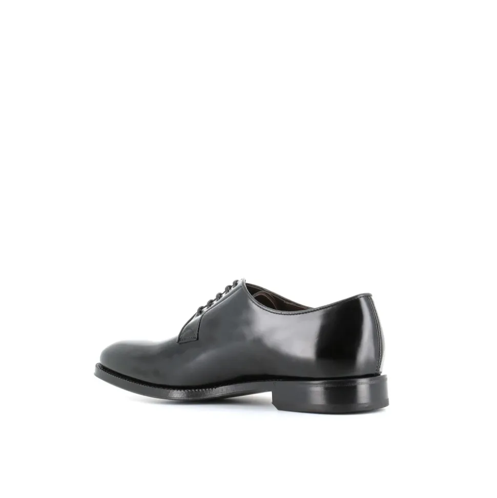 Scarpe Derby in pelle spazzolata nera