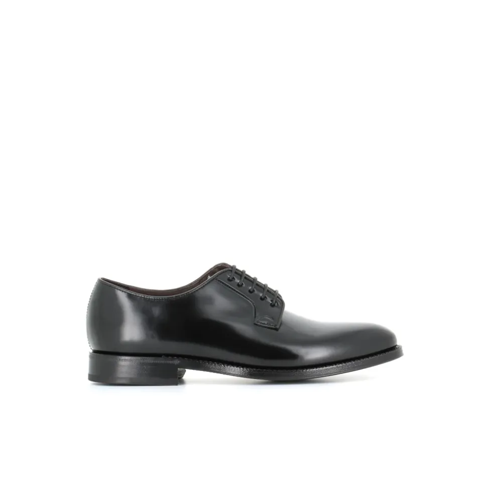 Scarpe Derby in pelle spazzolata nera