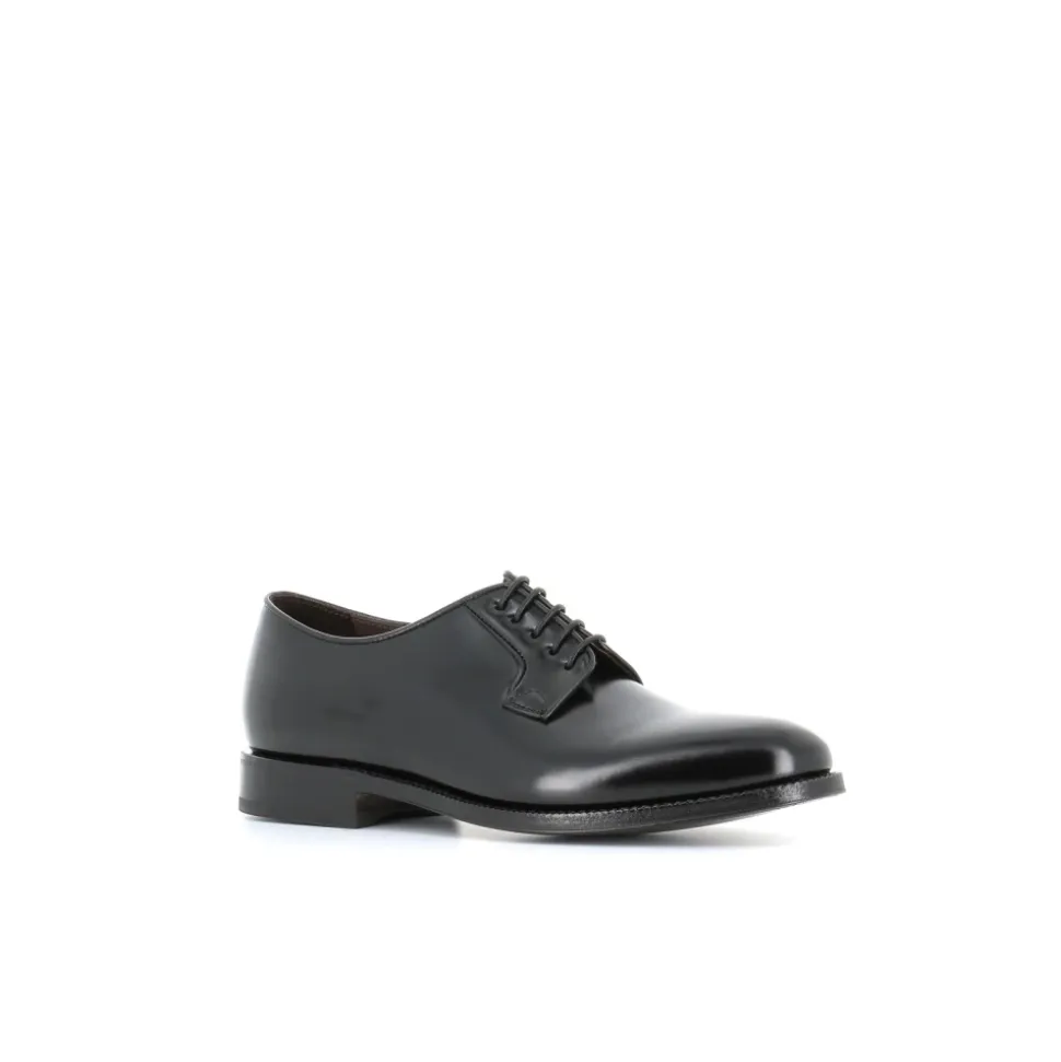 Scarpe Derby in pelle spazzolata nera