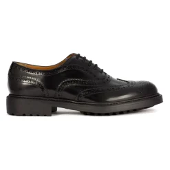 Scarpe nere in pelle con coda di rondine
