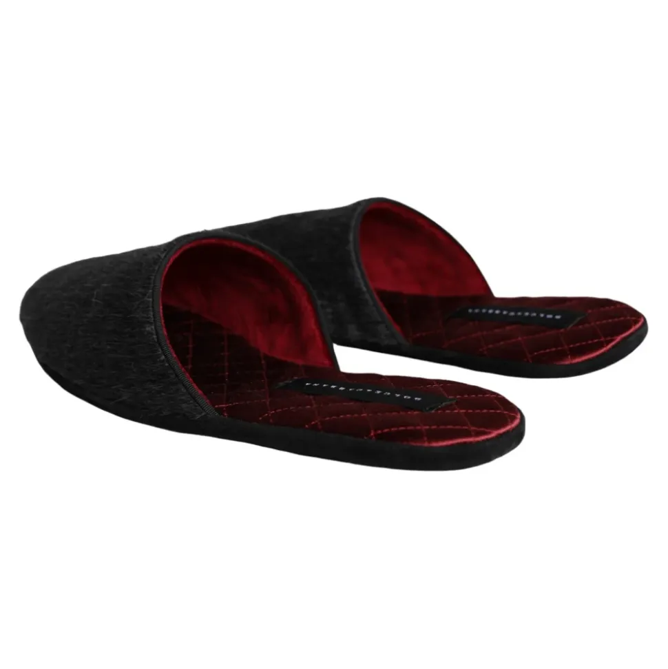 Scarpe slip on in pelliccia sintetica nera
