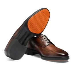 Scarpe stringate brogue in pelle da uomo