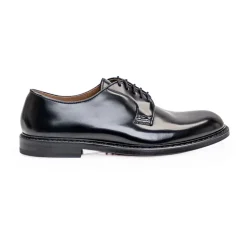 Scarpe stringate in pelle nera