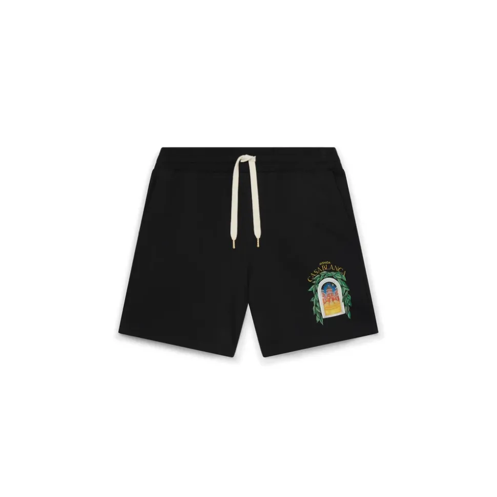 Short da Allenamento Stampato Nero Avenida