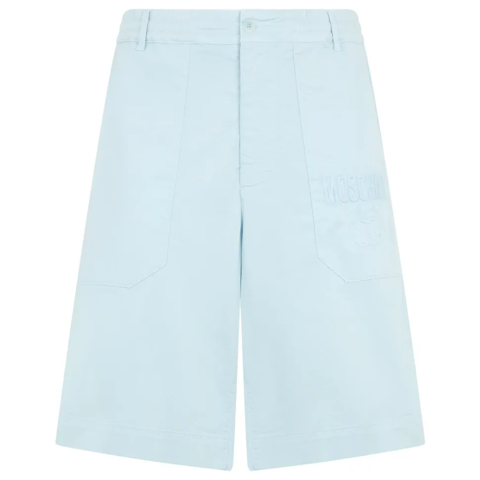 Shorts con Dettaglio Logo Ricamato