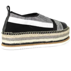 SLIPON VIT/GLITTERERO/ARGENTO