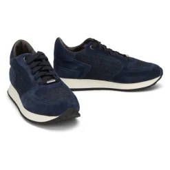 Sneakers in pelle e denim