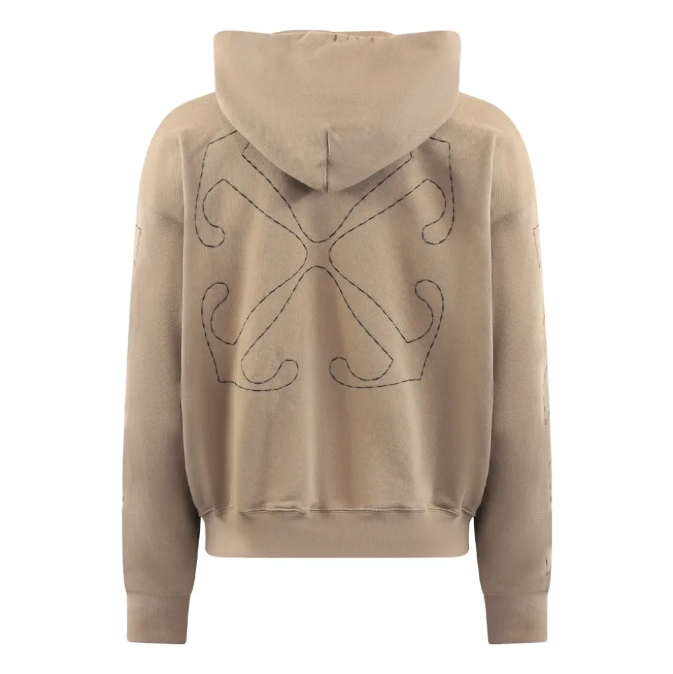 Stitch Skate Hoodie Beige