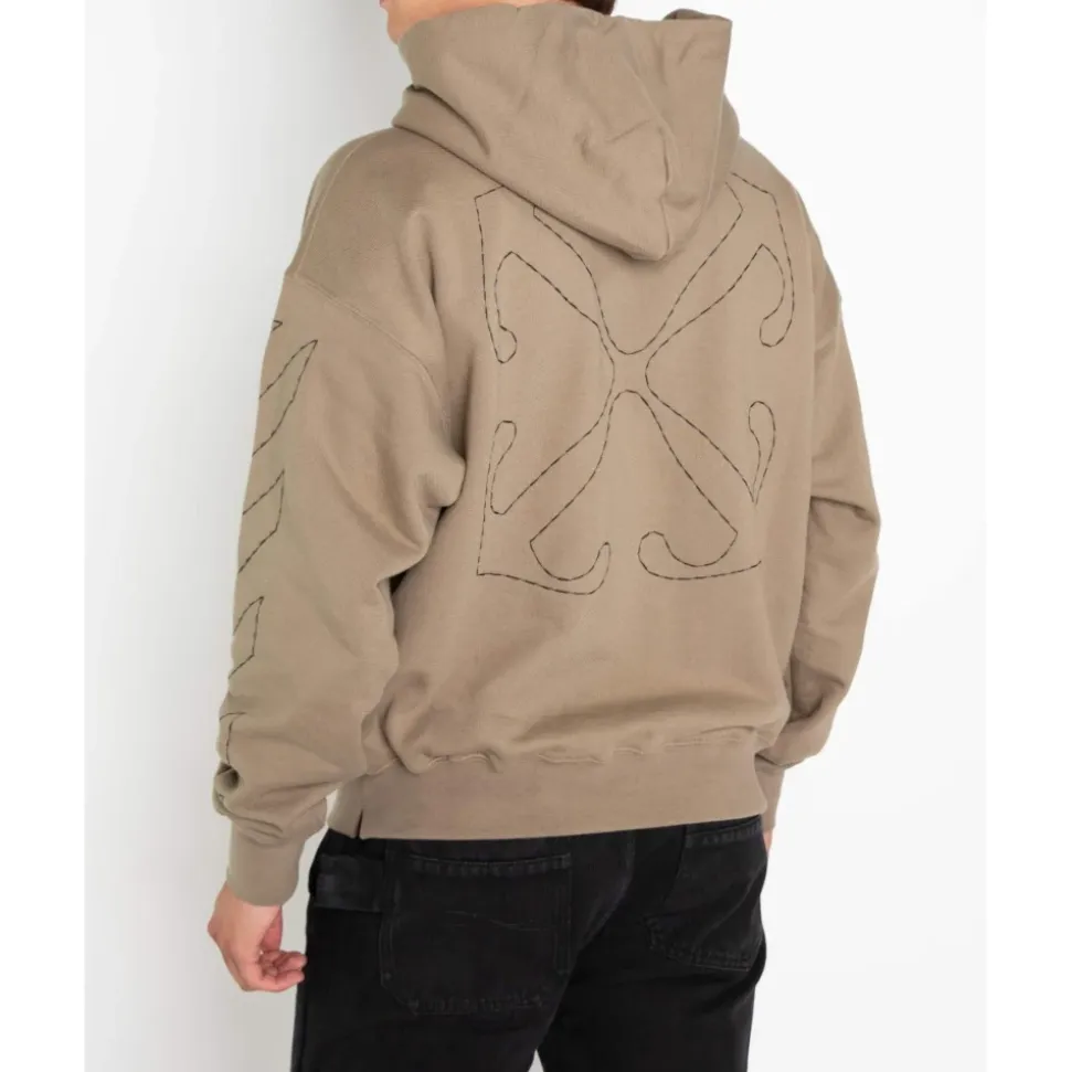 Stitch Skate Hoodie Beige