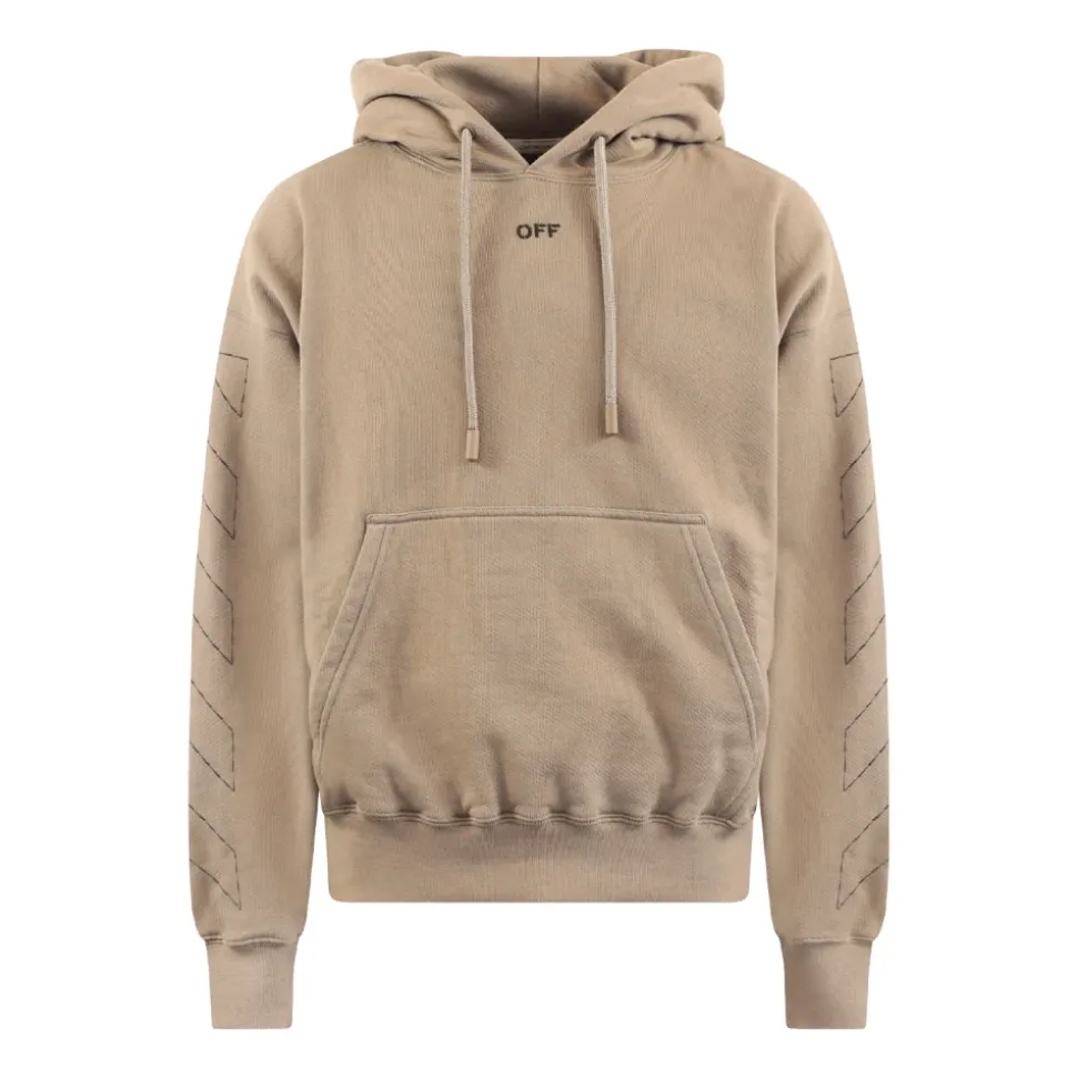 Stitch Skate Hoodie Beige