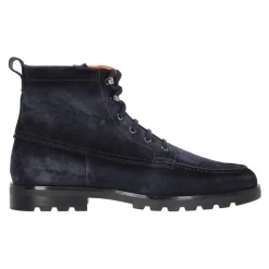 Stivale stringato in camoscio con fodera in shearling