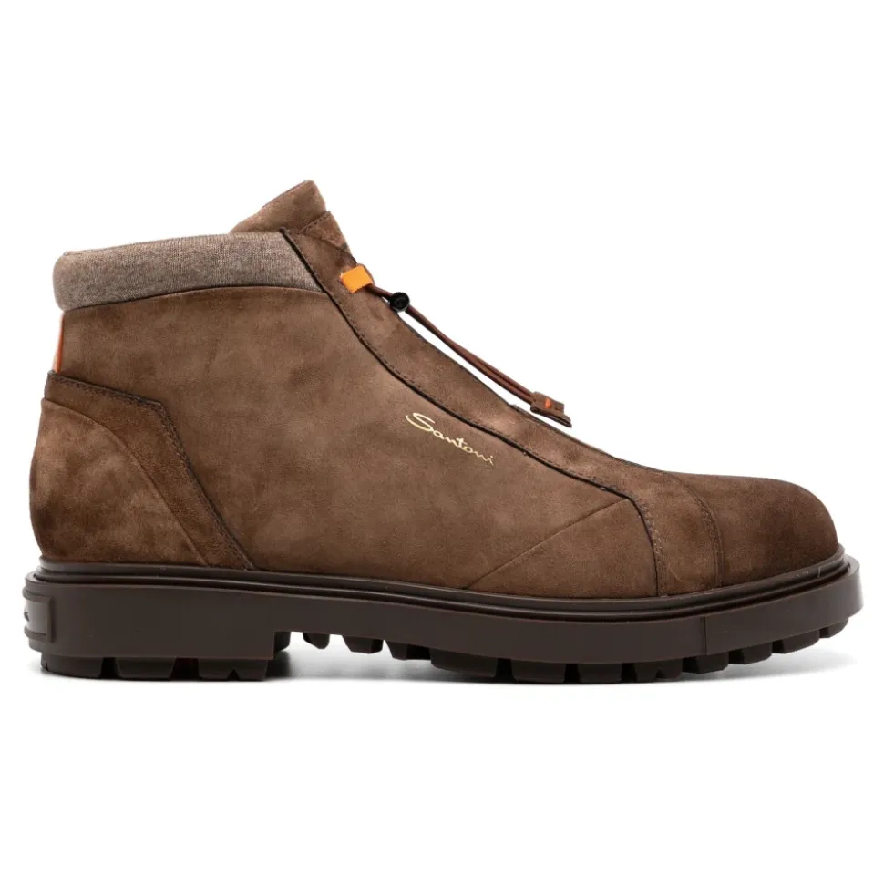 Stivaletti Caviglia in Camoscio Marrone