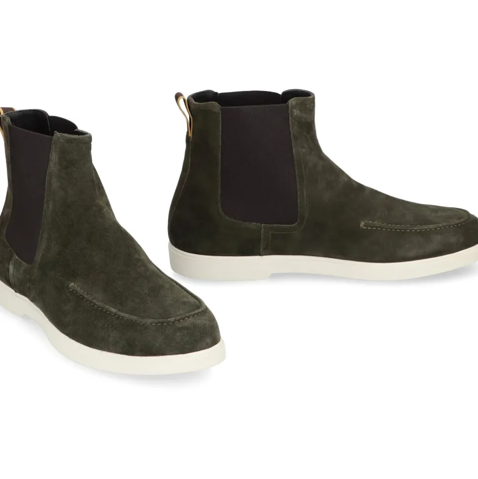 Stivaletti Chelsea in camoscio con inserti elastici