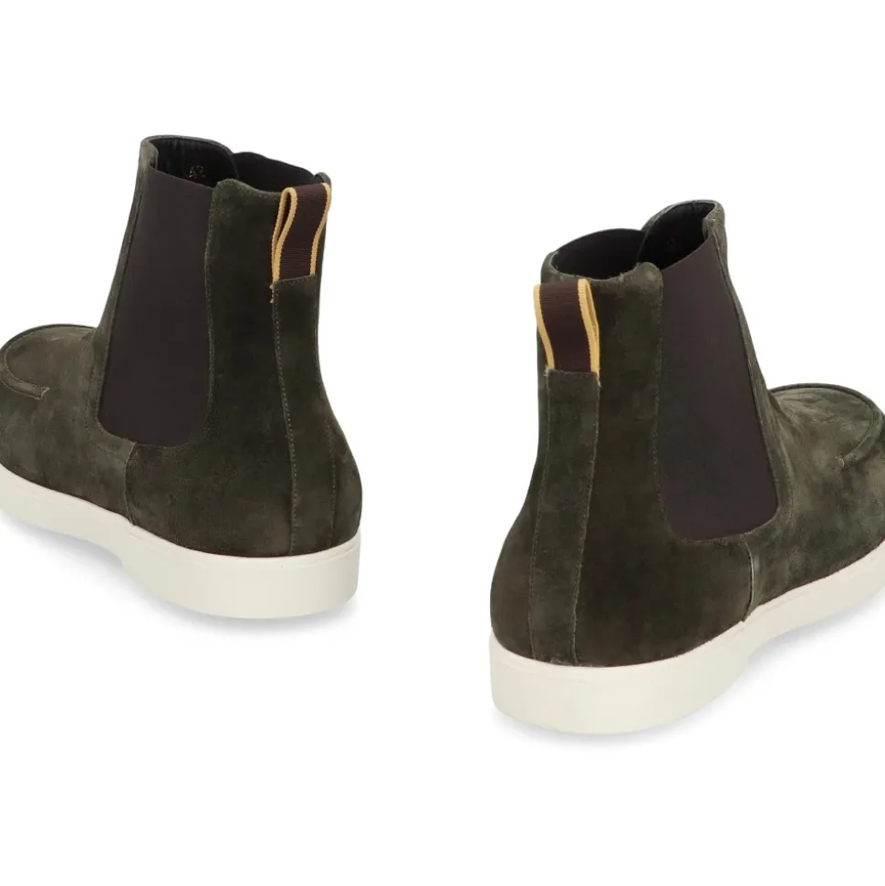 Stivaletti Chelsea in camoscio con inserti elastici