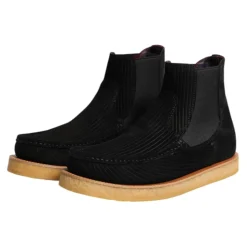 Stivaletti in camoscio nero slip on