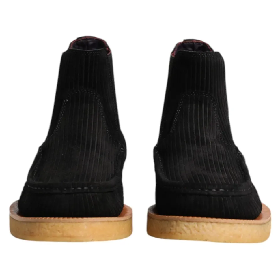 Stivaletti in camoscio nero slip on