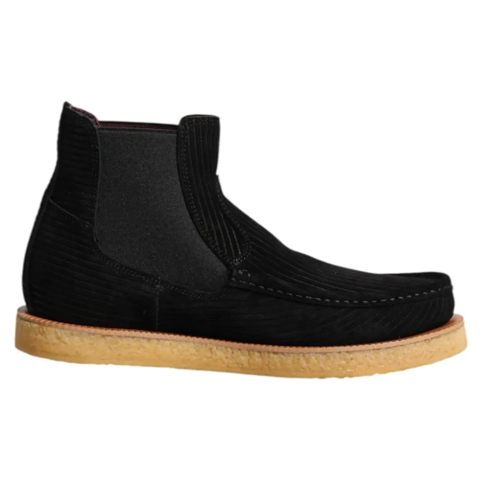 Stivaletti in camoscio nero slip on