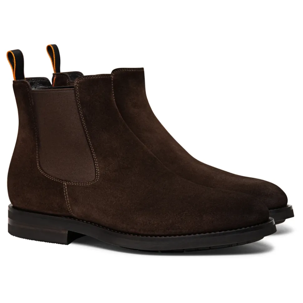 Stivaletto Chelsea in Morbida Pelle Scamosciata
