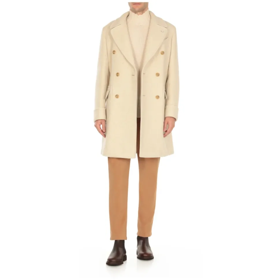 Stivali Uomo in Pelle Marrone con Inserto in Tessuto
