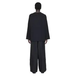 3-Stripes Maglia a Maniche Lunghe Nera Design Minimalista