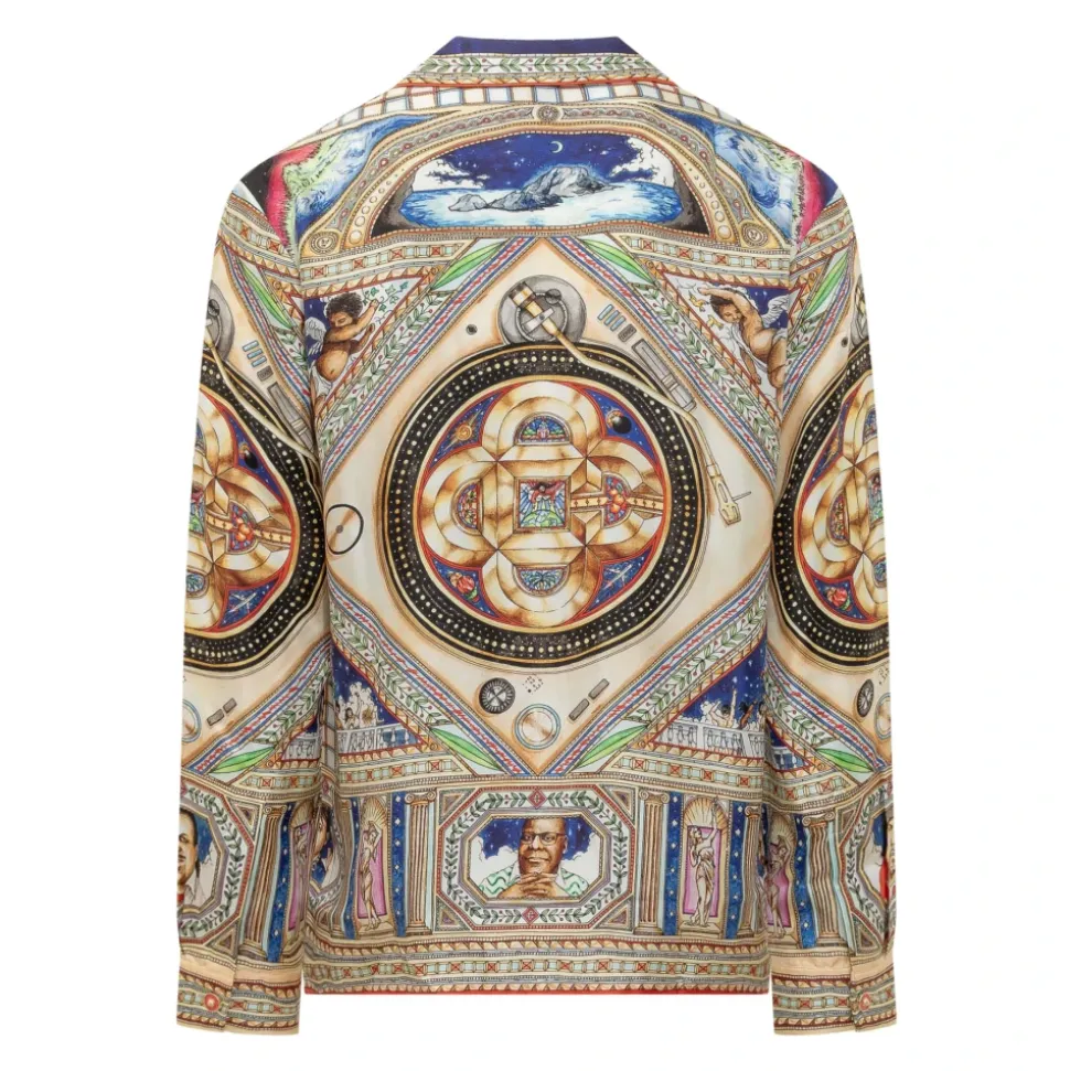 Take Me To Church Cuban Collar Silk Shirt