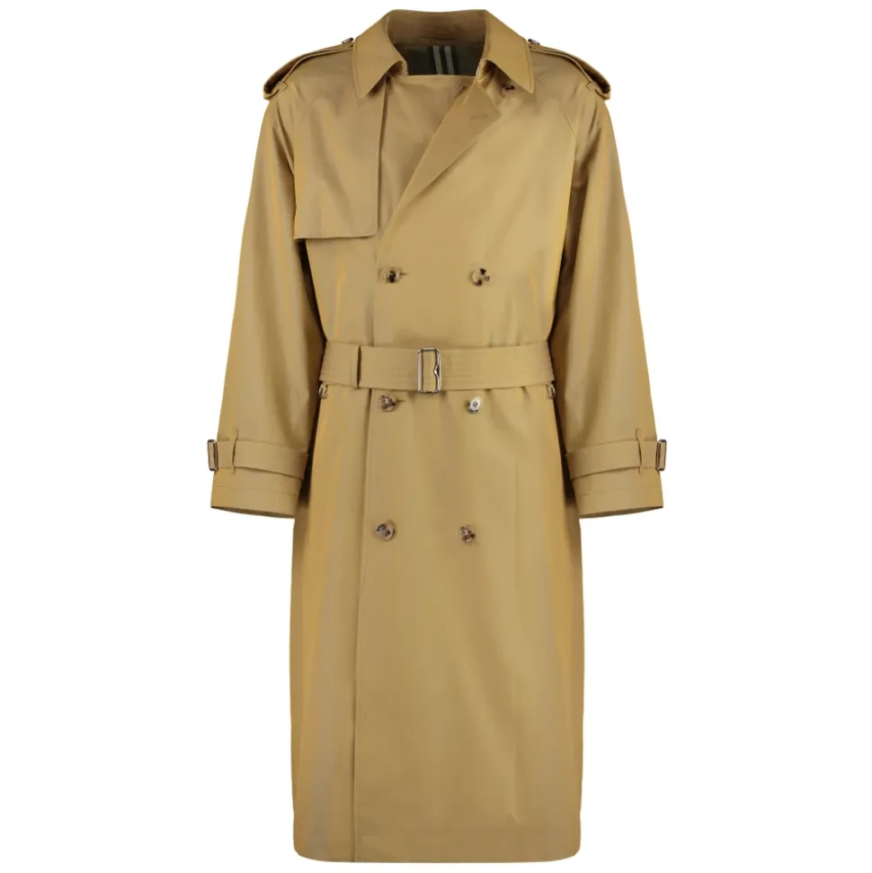 Trench coat in gabardine