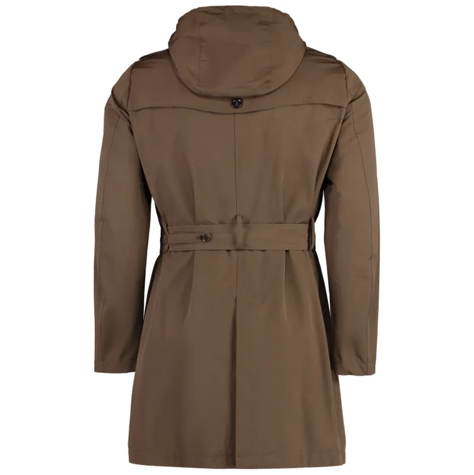 Trench in Cotone con Cappuccio Rimovibile