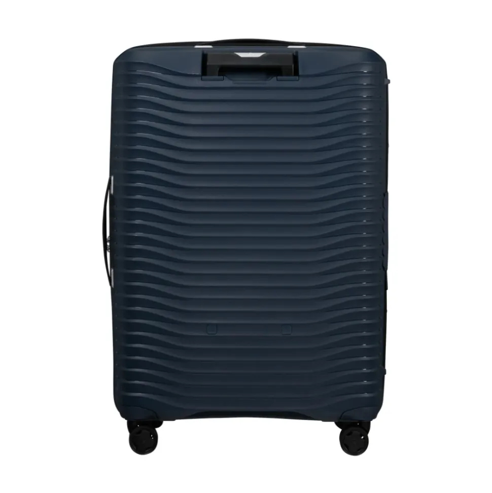 Trolley blu Upscape con caratteristiche sostenibili