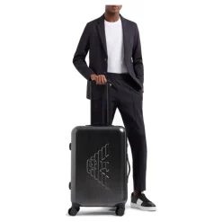 Trolley Medio Unisex con Aquila Maxi in Rilievo