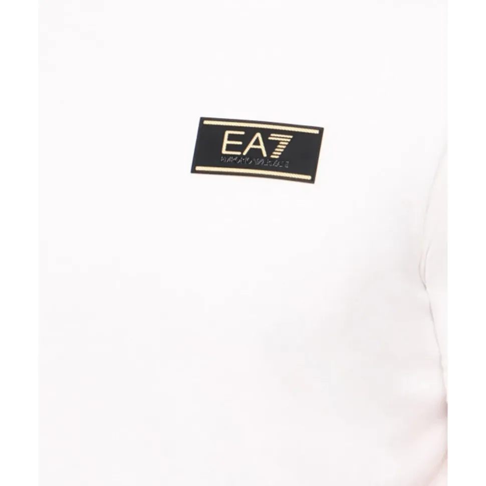 T-shirt girocollo con patch logo