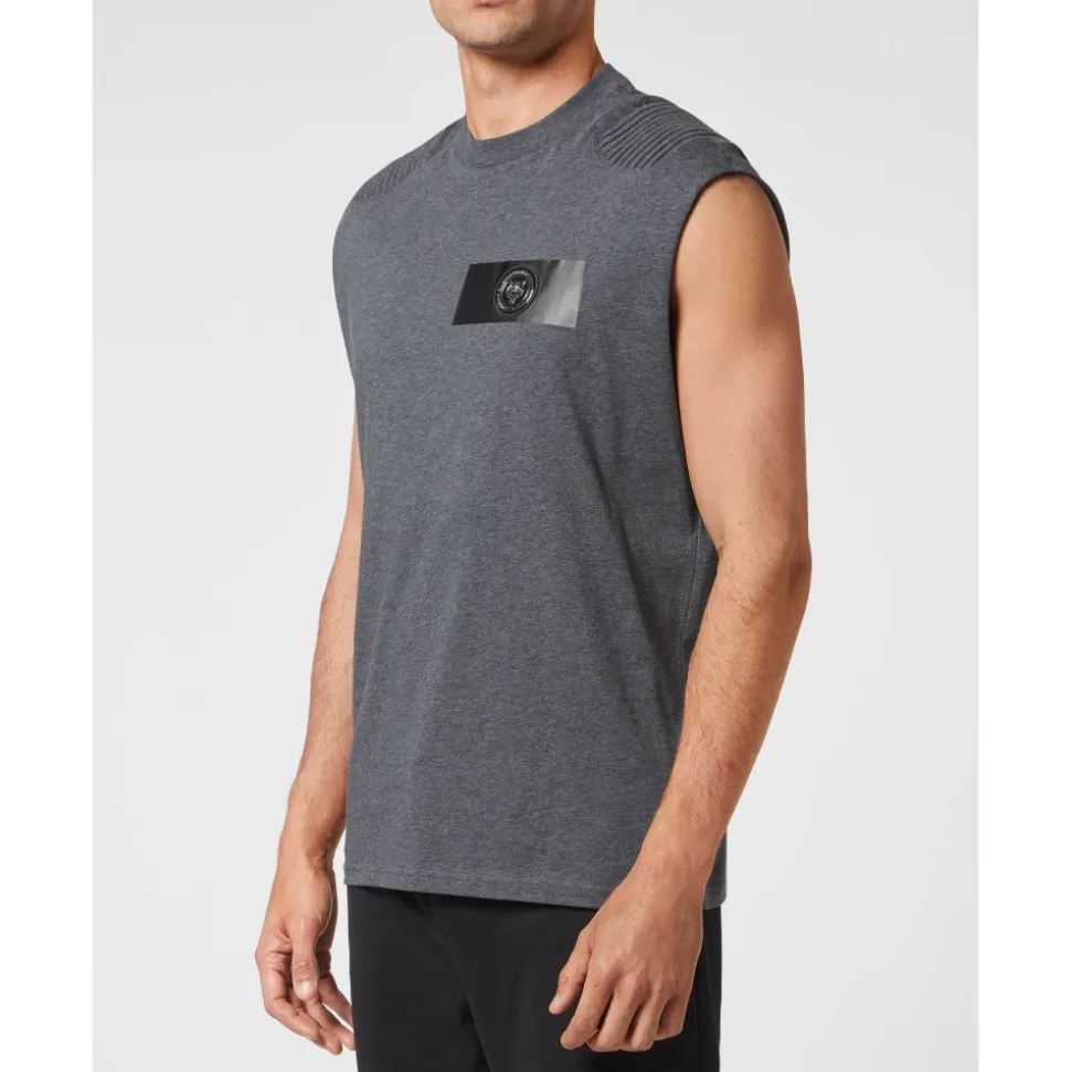 T-Shirt Girocollo Senza Maniche
