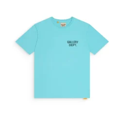 T-shirt classica azzurra a maniche corte