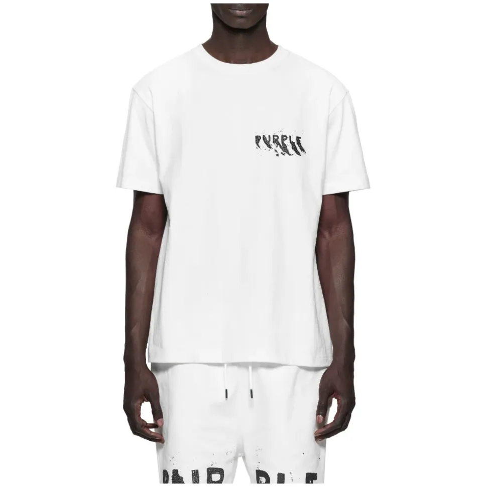 T-shirt con Logo Dipinto