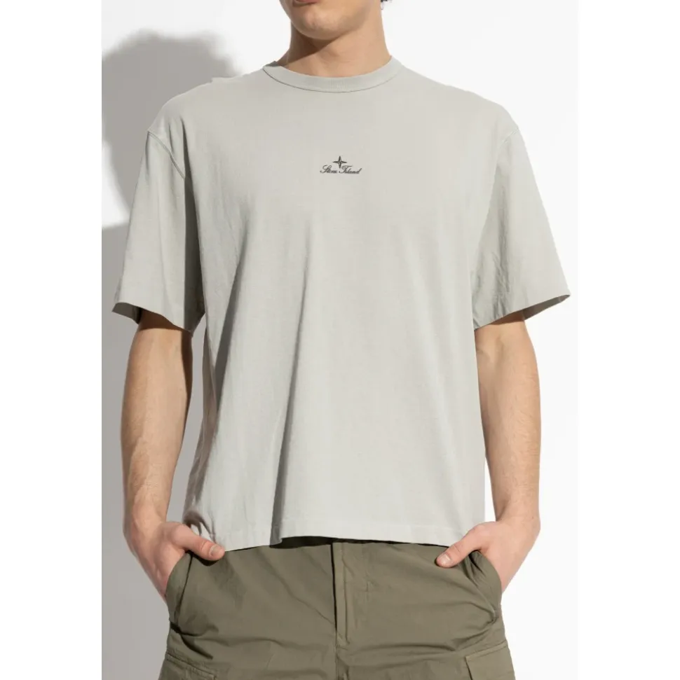 T-Shirt Con Logo Ricamato