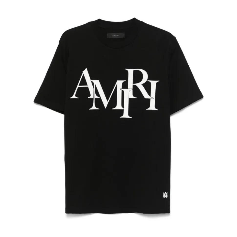 T-shirt con Logo Scaglionato