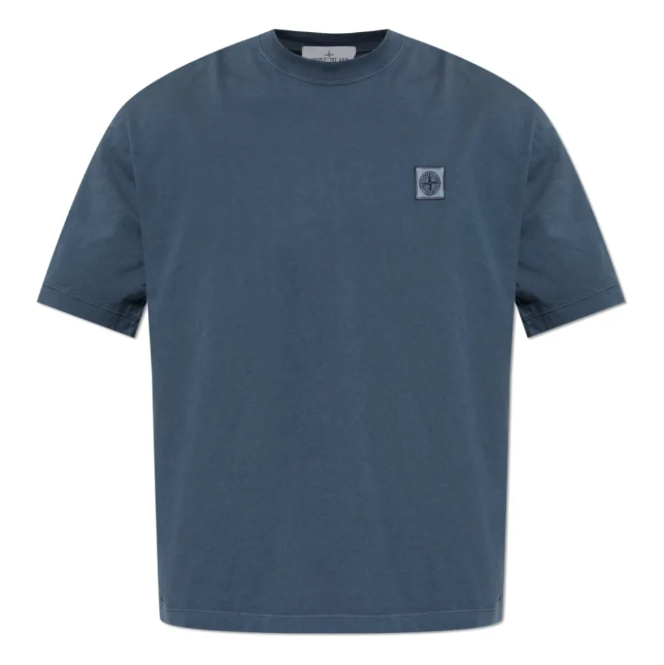 T-shirt con patch logo