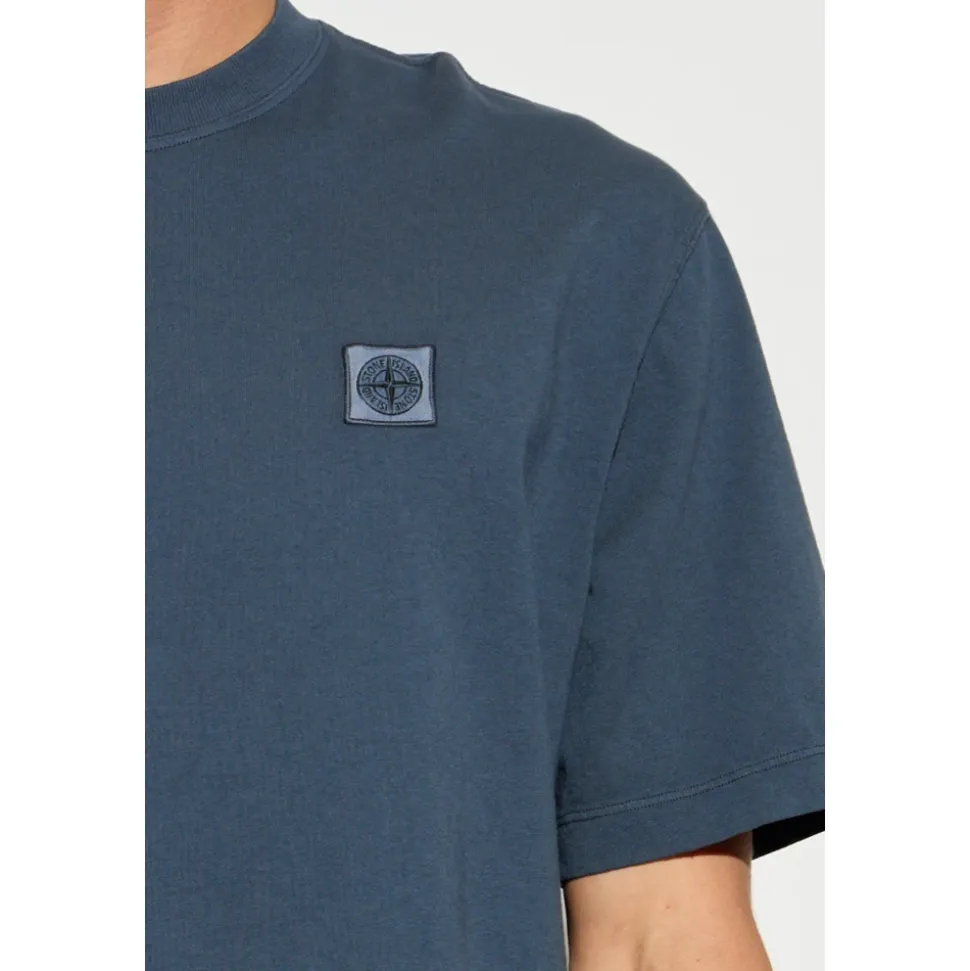 T-shirt con patch logo