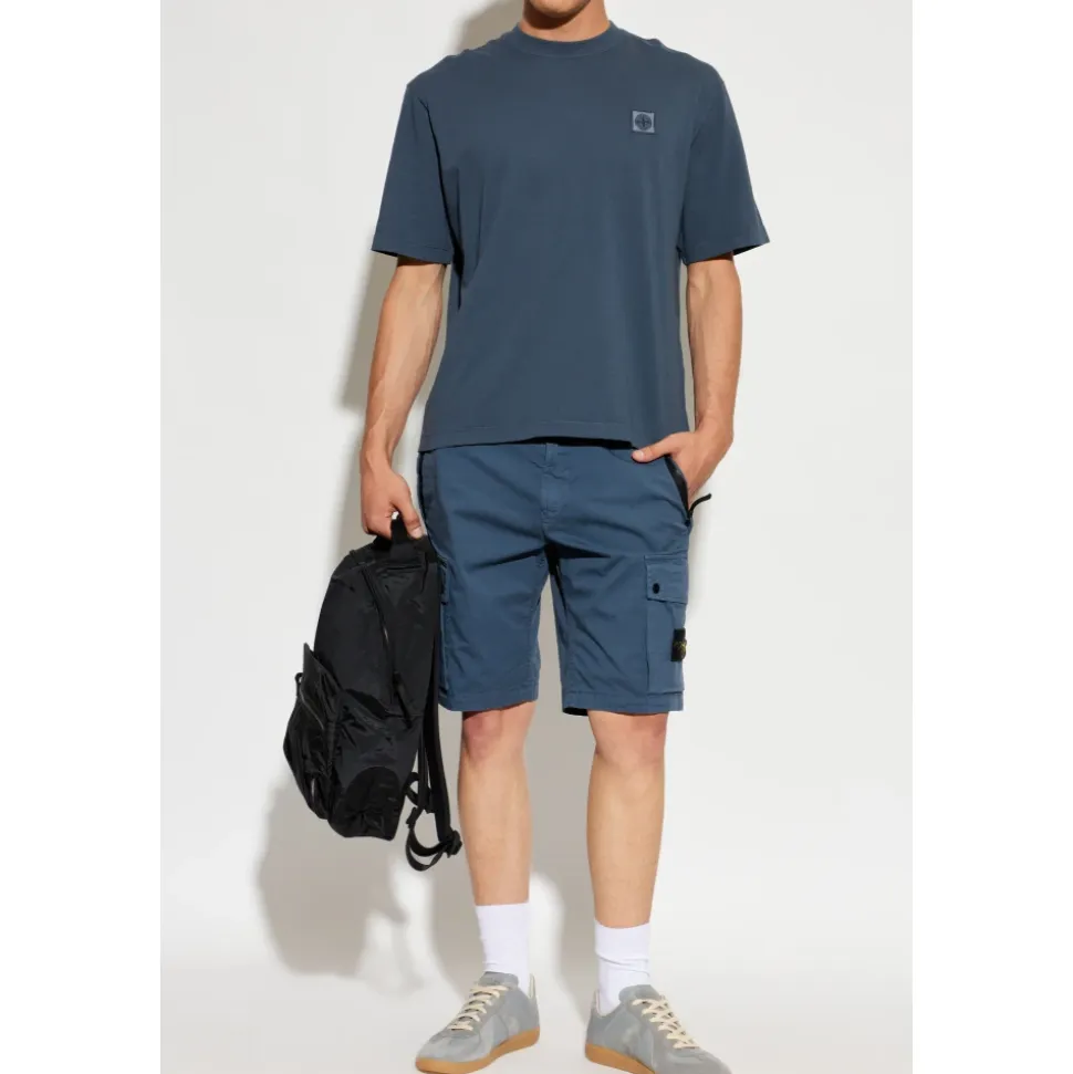 T-shirt con patch logo