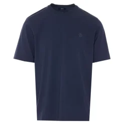 T-shirt in cotone con logo ricamato