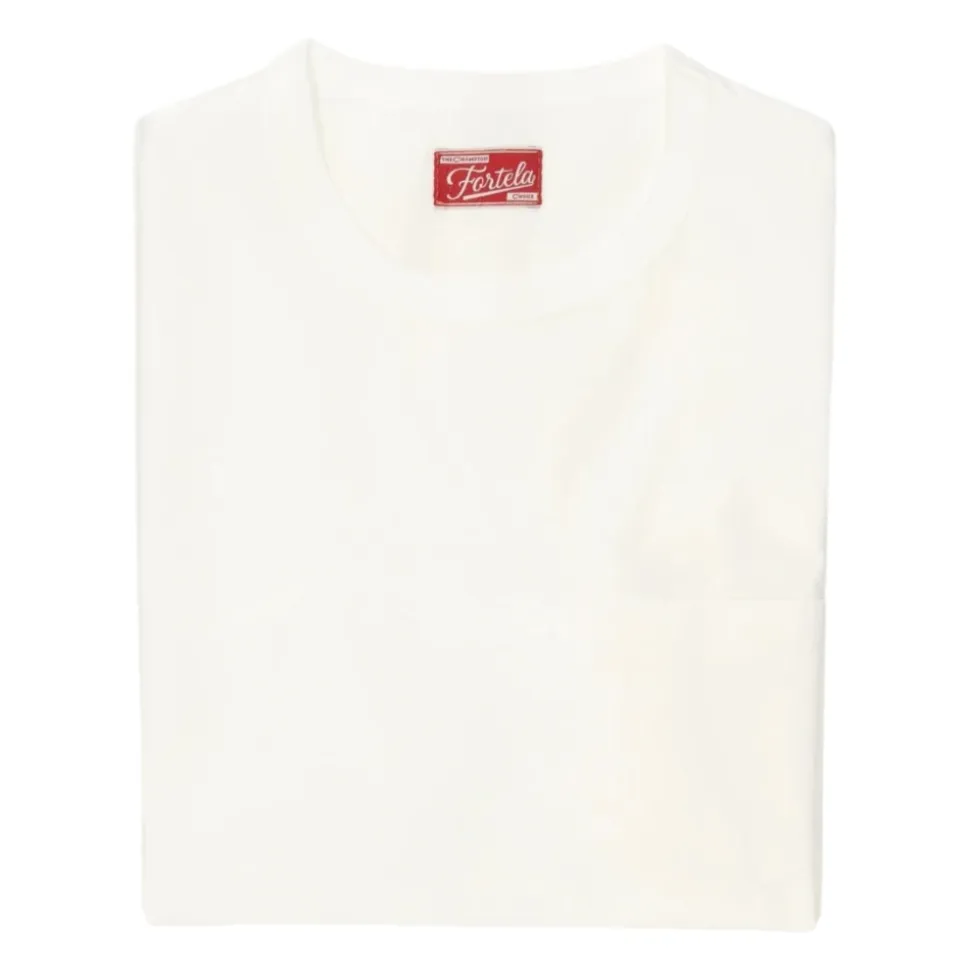 Tubejp T-Shirt con Taschino in Cotone White