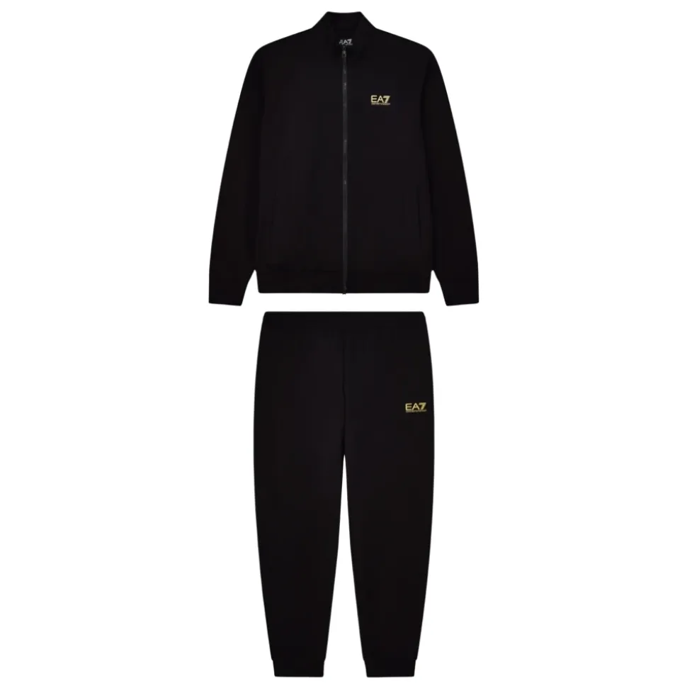 Tuta Zip con Logo sul Petto