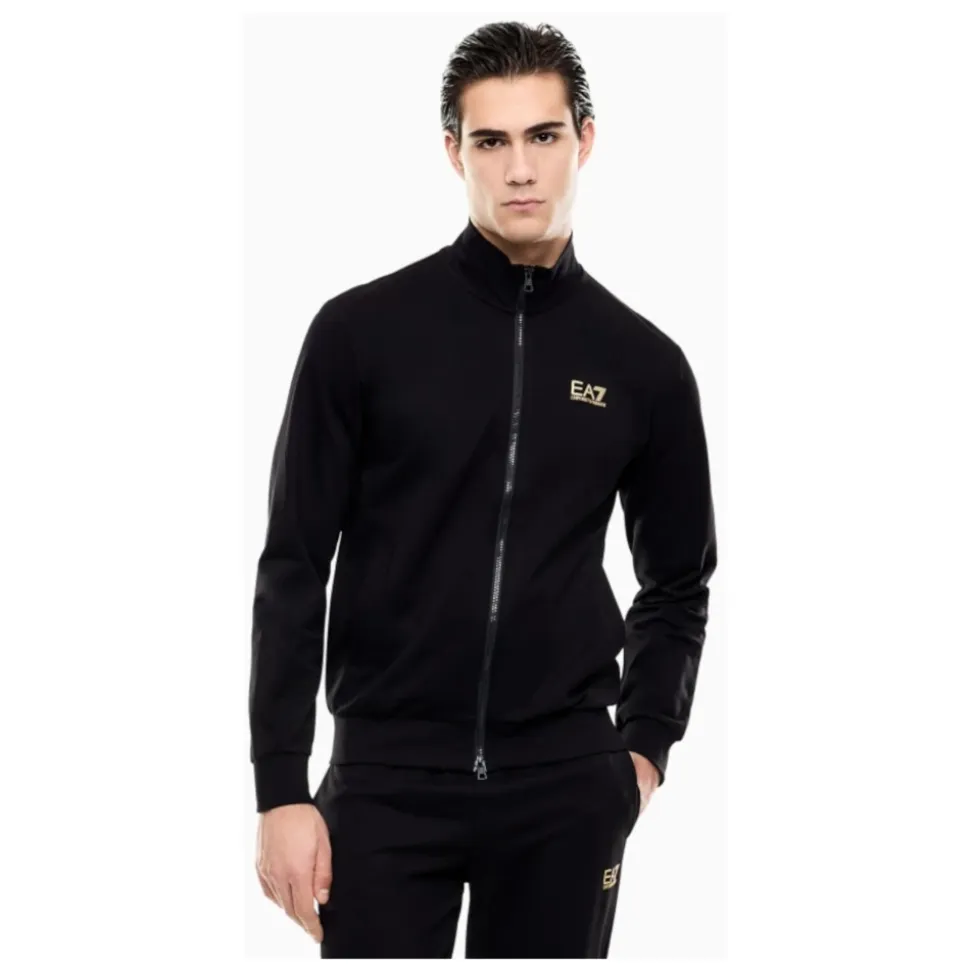 Tuta Zip con Logo sul Petto