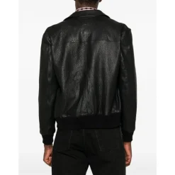 49521-U Collared Leather Jacket