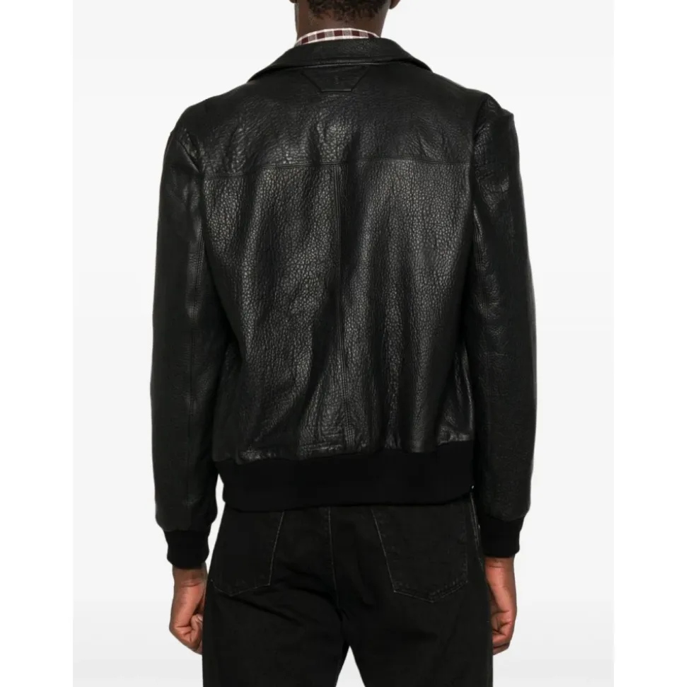 49521-U Collared Leather Jacket