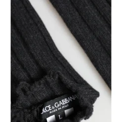 Virgin Wool Knitted Fingerless Gloves
