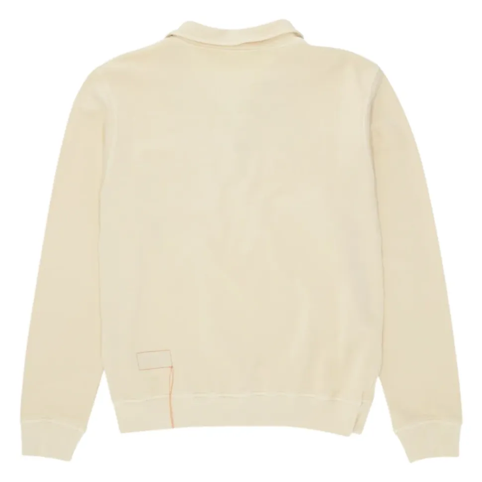 Yale Felpa in Jersey Garzato con Colletto e Zip Corda