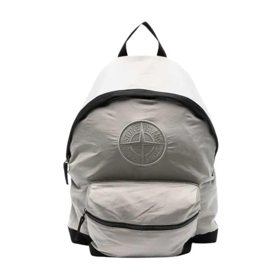 Zaino in nylon con logo ricamato