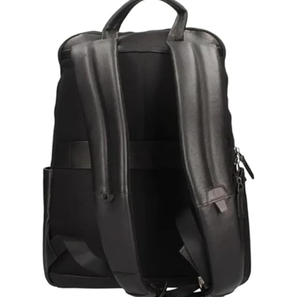 Zaino in pelle con scomparto per laptop